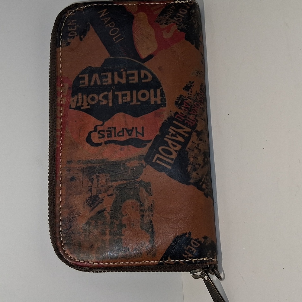 PATRICIA NASH Travler Naples Graphic Zip Leather Wallet